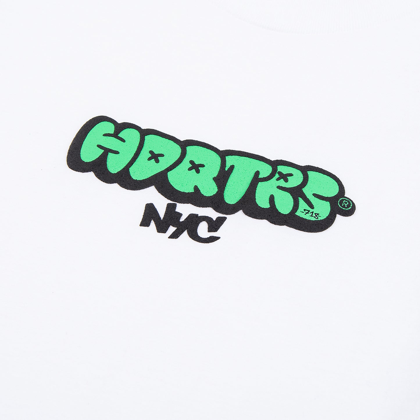 Hdqtrs Graffiti Puff Print Tee -White