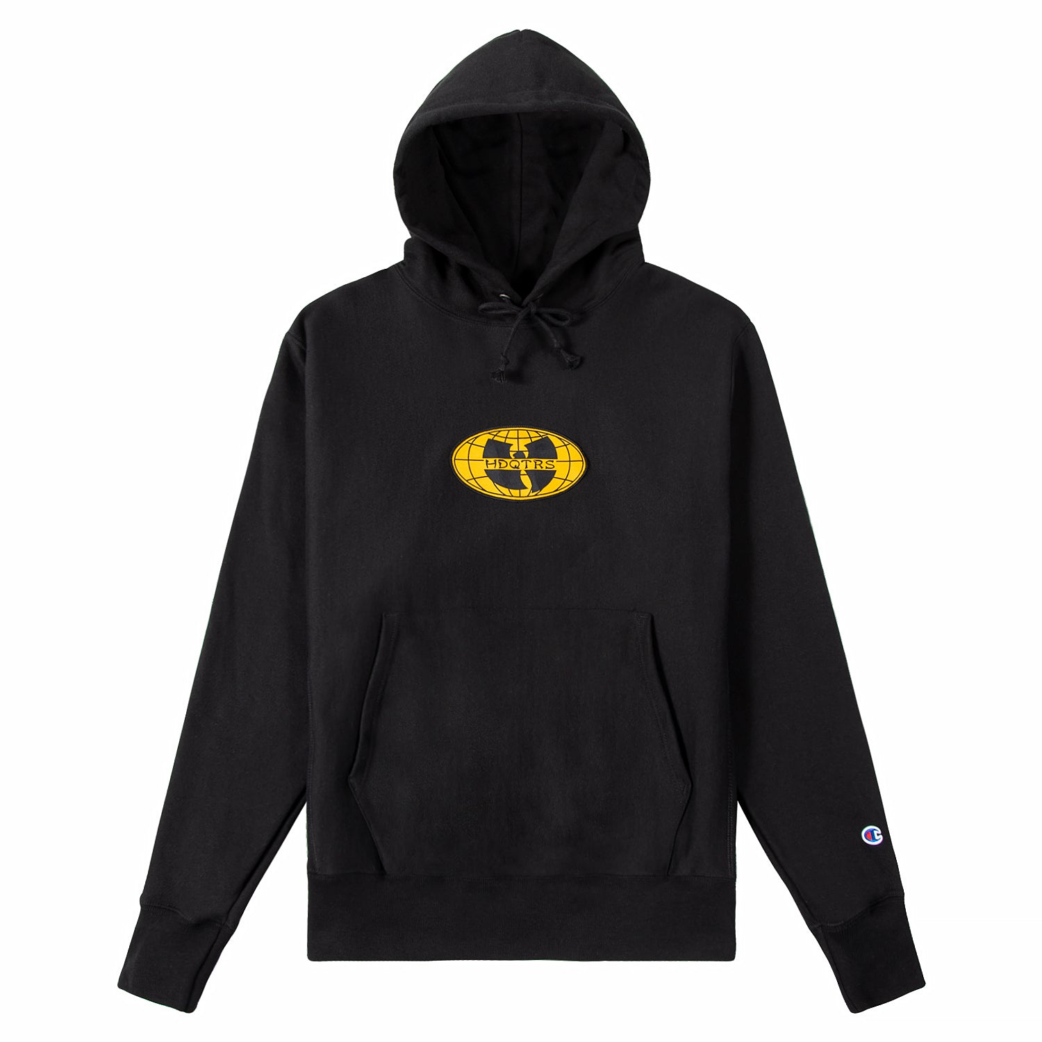 Wu-Hdqtrs Logo Patch Hoodie BLACK - Main Image