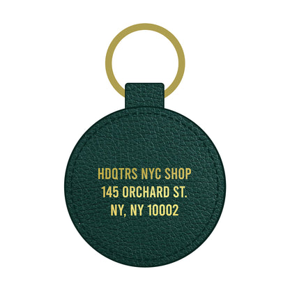 Classic Logo Leather Key Fob - Mexico Green