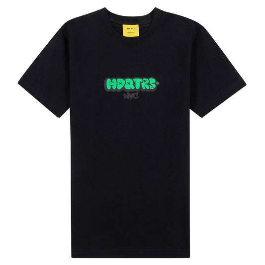 Hdqtrs Graffiti Puff Print Tee - Black