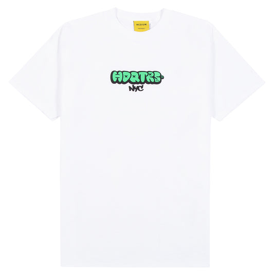 Hdqtrs Graffiti Puff Print Tee -White