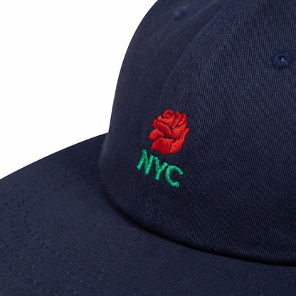 Rose Nyc 6 Panel Cap - Navy Blue