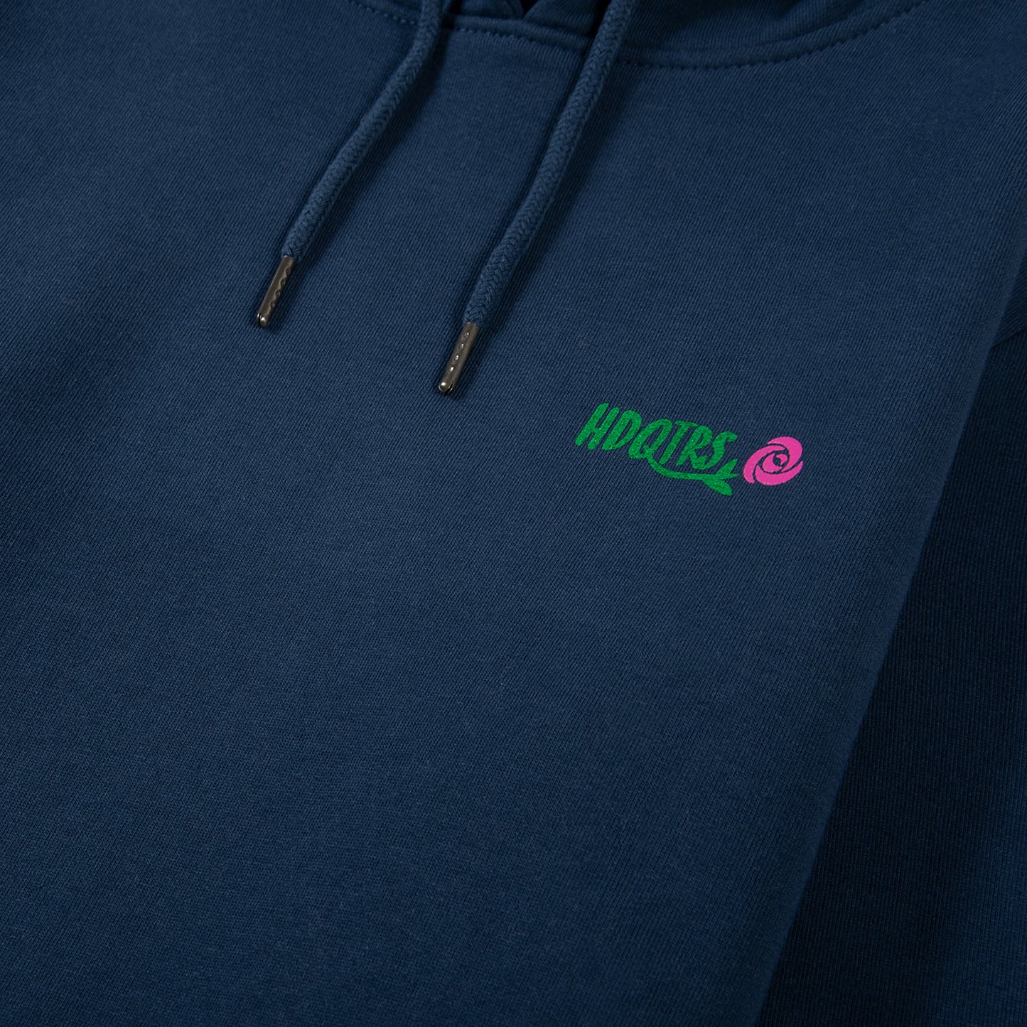 Rose Logo Hoodie- Deep blue