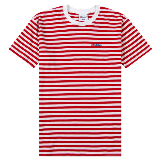 Stripe Classic Logo S/S Tee - Red