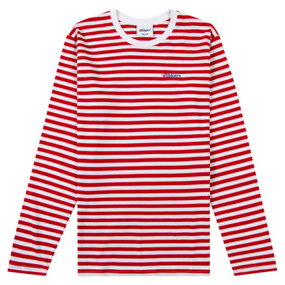 Stripe Classic Logo L/S Tee - Red