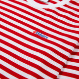 Stripe Classic Logo L/S Tee - Red