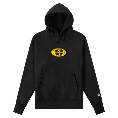 Wu-Hdqtrs Logo Patch Hoodie - BLACK