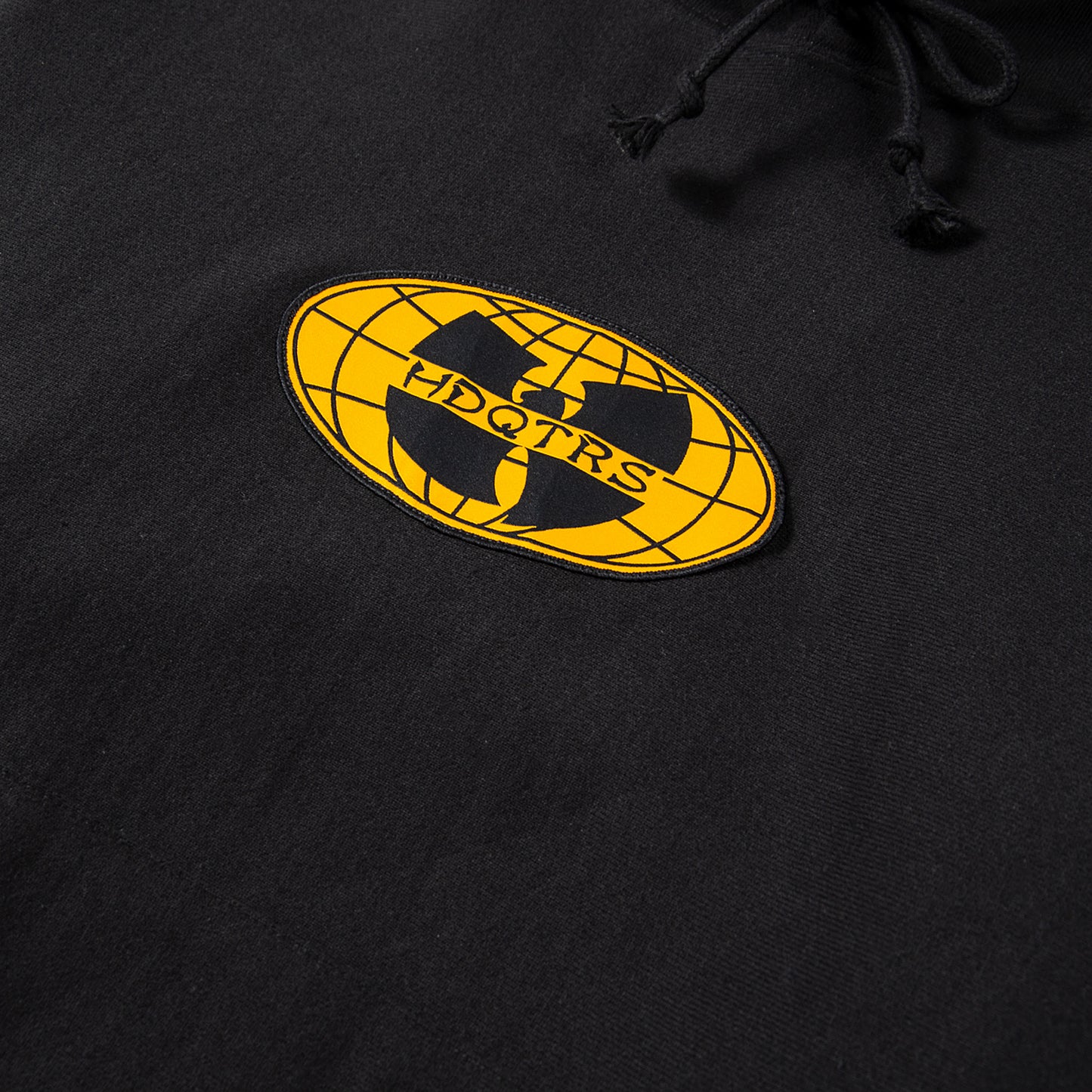 Wu-Hdqtrs Logo Patch Hoodie - BLACK