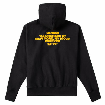 Wu-Hdqtrs Logo Patch Hoodie - BLACK