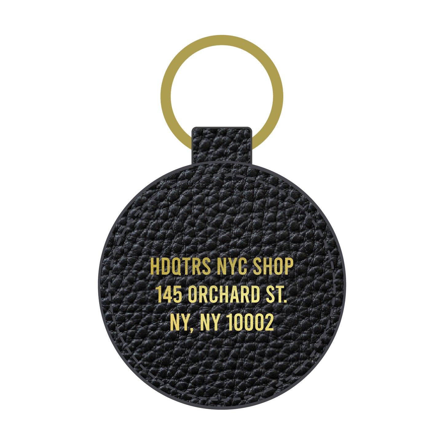 Classic Logo Leather Key Fob - Nappa Black