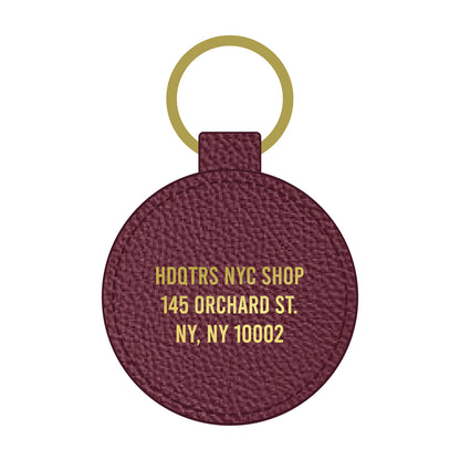 Classic Logo Leather Key Fob - Techno Violet