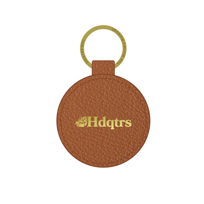 Classic Logo Leather Key Fob - Cinnamon