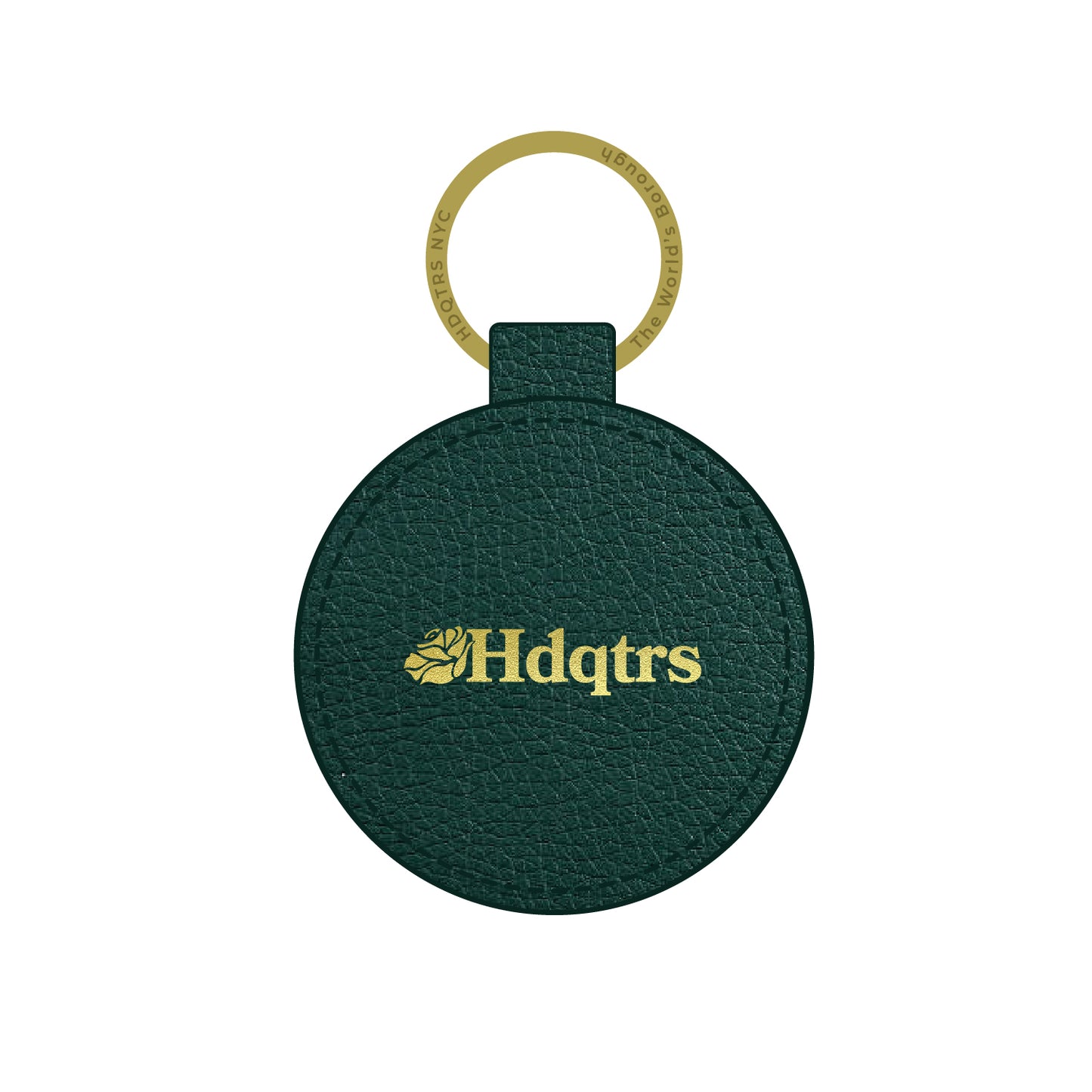 Classic Logo Leather Key Fob - Mexico Green