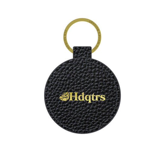 Classic Logo Leather Key Fob - Nappa Black