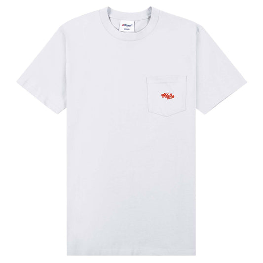 Script logo Pocket Tee - White